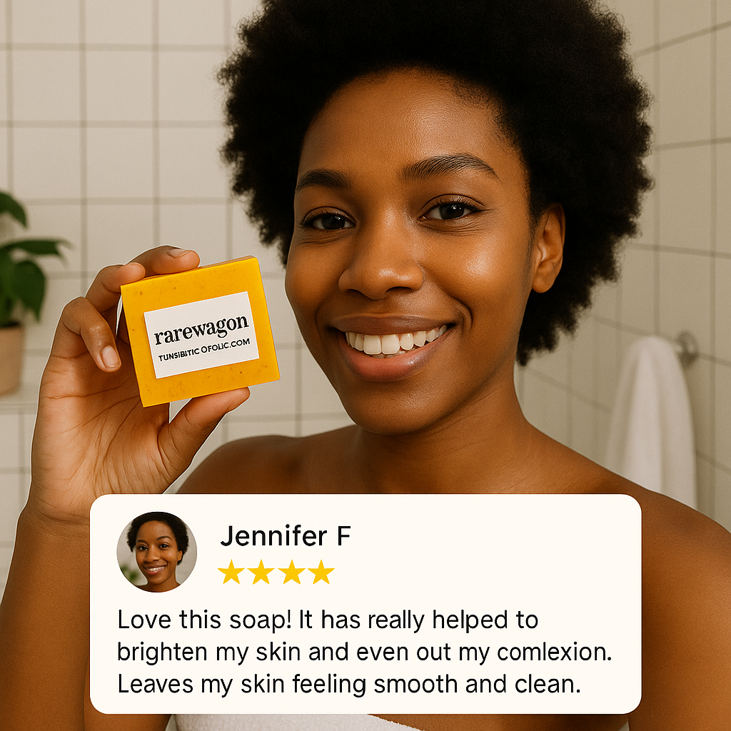 Rare Wagon Turmeric &amp; Kojic Acid Soap: The Ultimate Natural Solution for Hyperpigmentation and Acne
